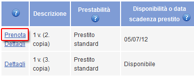link Prenota nel Catalogo di Ateneo