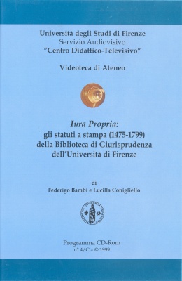 Copertina del volume Iura Propria