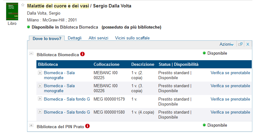 Scheda di OneSearch