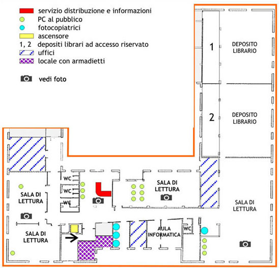 piantina della sede del polo scientifico