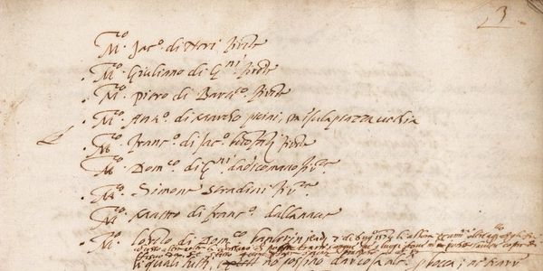 Fondo Collegio medico, Registro A. dal 1560 al 1595, carta 3 recto, ritaglio