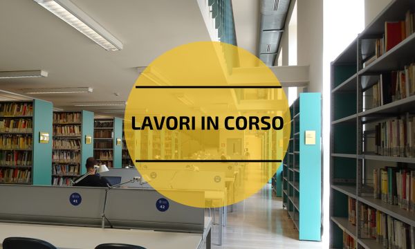 Biblioteca Umanistica: lavori in corso alla sede di Scienze della Formazione.