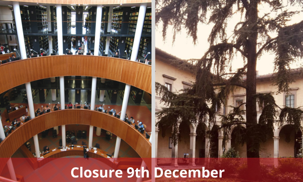 9th December Liberal Arts and Social Sciences Libraries are closed