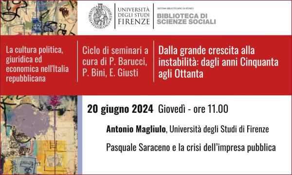 Pasquale Saraceno e la crisi dell’impresa pubblica