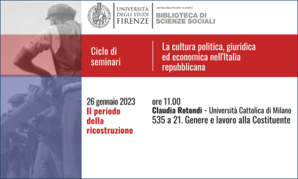 26 gennaio seminario a Scienze sociali