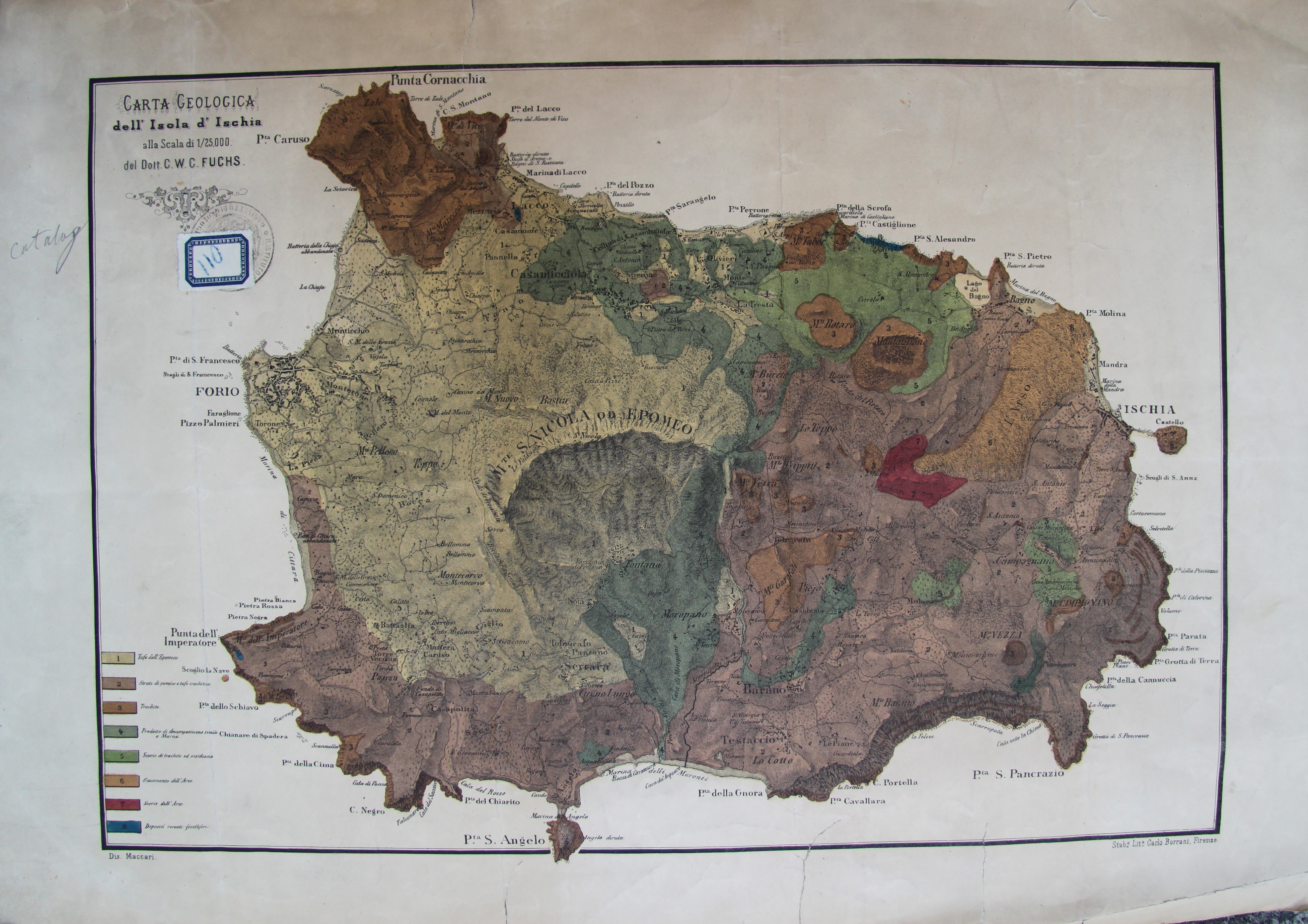 Carta geologica d'Ischia