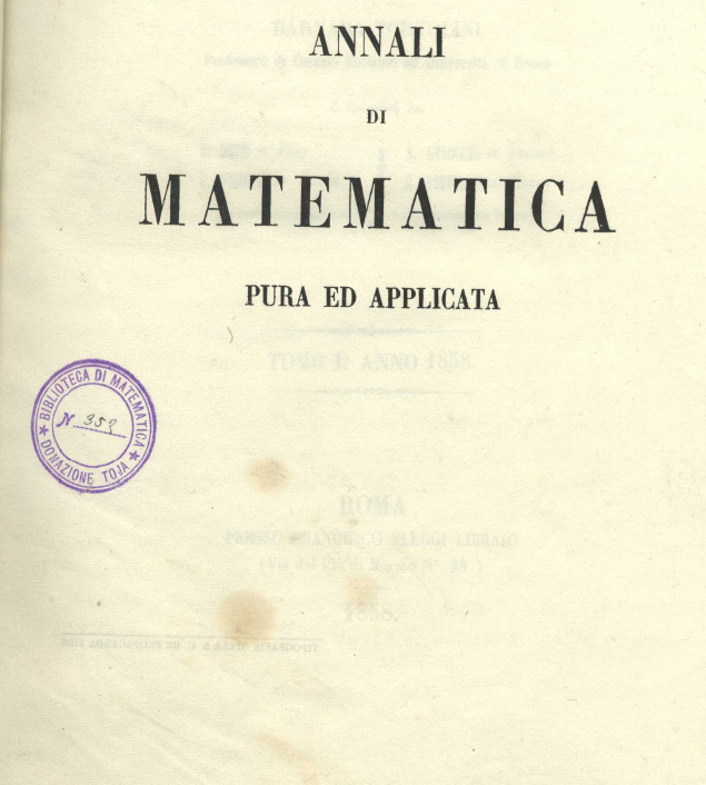 Annali di matematica pura ed applicata