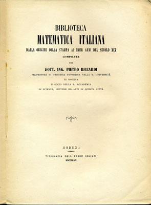 Biblioteca matematica italiana