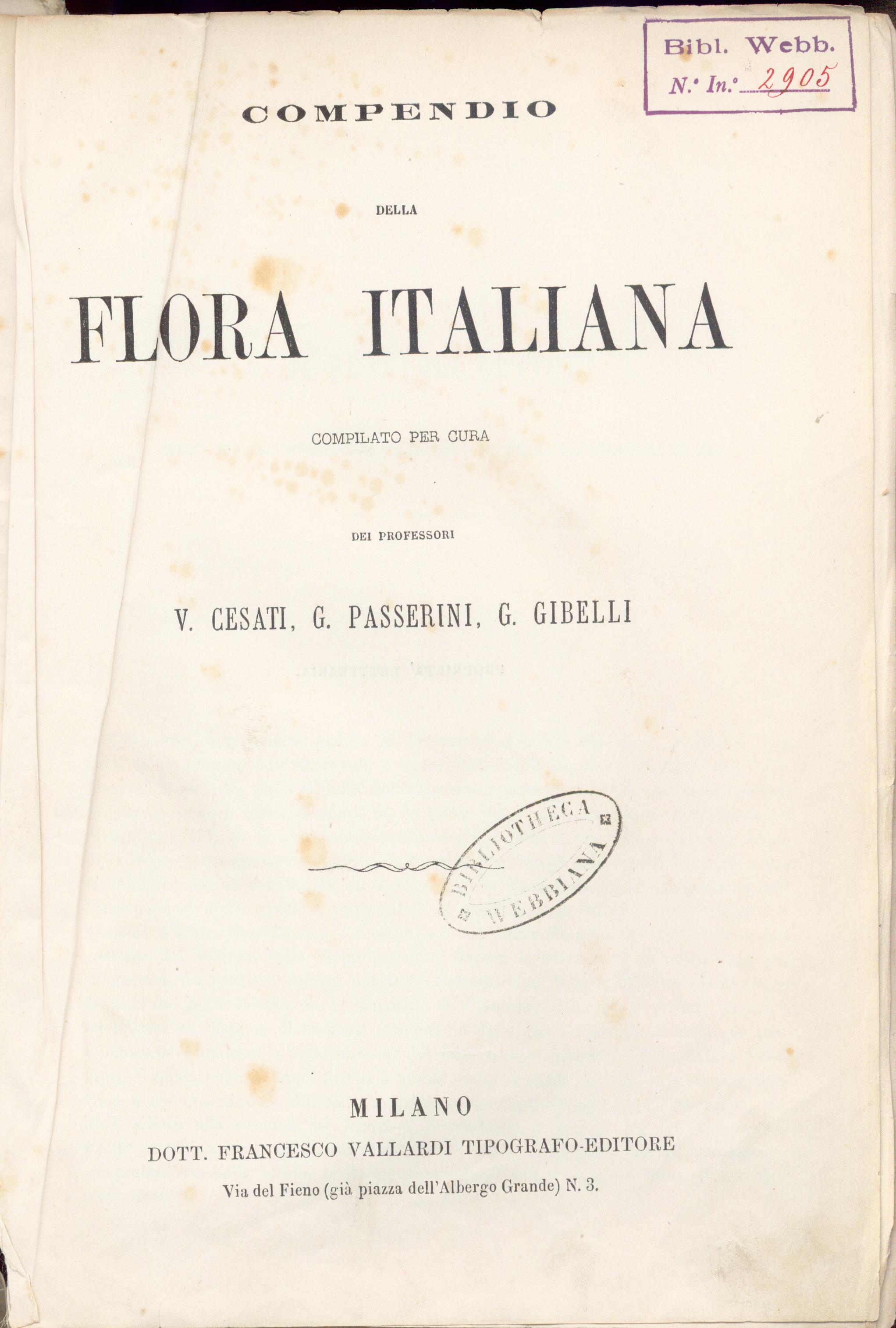 Compendio della flora italiana
