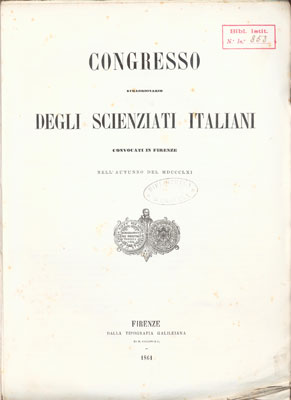 Congresso straordinario degli scienziati italiani 1861