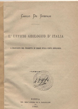 frontespizio di L'Ufficio geologico d'Italia