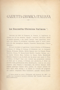 Paterno La gazzetta chimica italiana