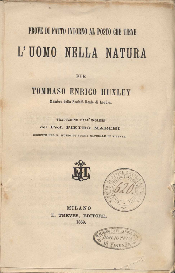Prove di fatto intorno al posto che tiene l'uomo nella natura
