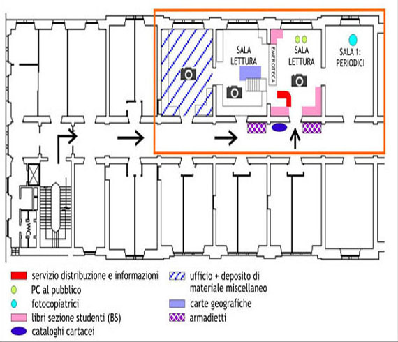 piantina della sede di Geomineralogia