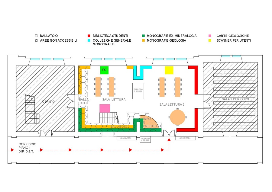 piantina della sede di Geomineralogia