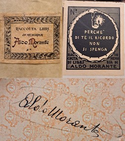 Dorso dei volumi del Fondo Aldo Morante