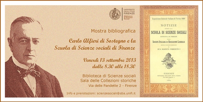 Carlo Alfieri di Sostegno e la Scuola di Scienze sociali di Firenze