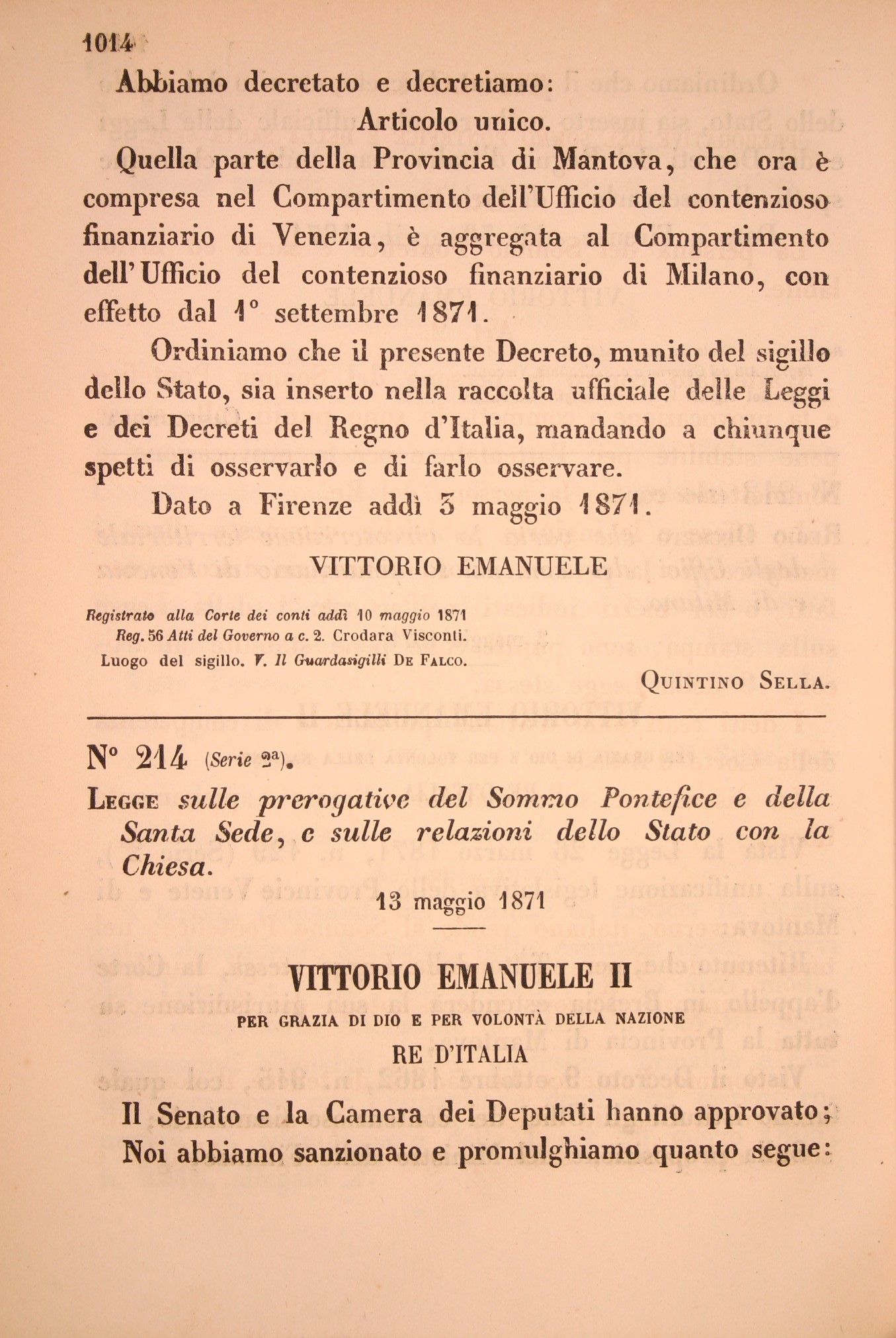 Legge delle guarentigie