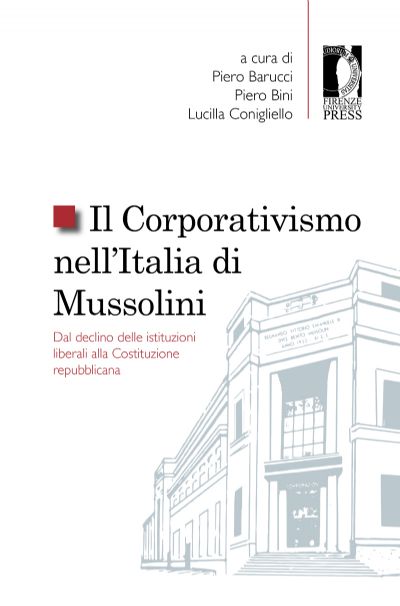 Copertina di Il Corporativismo nell'Italia di Mussolini