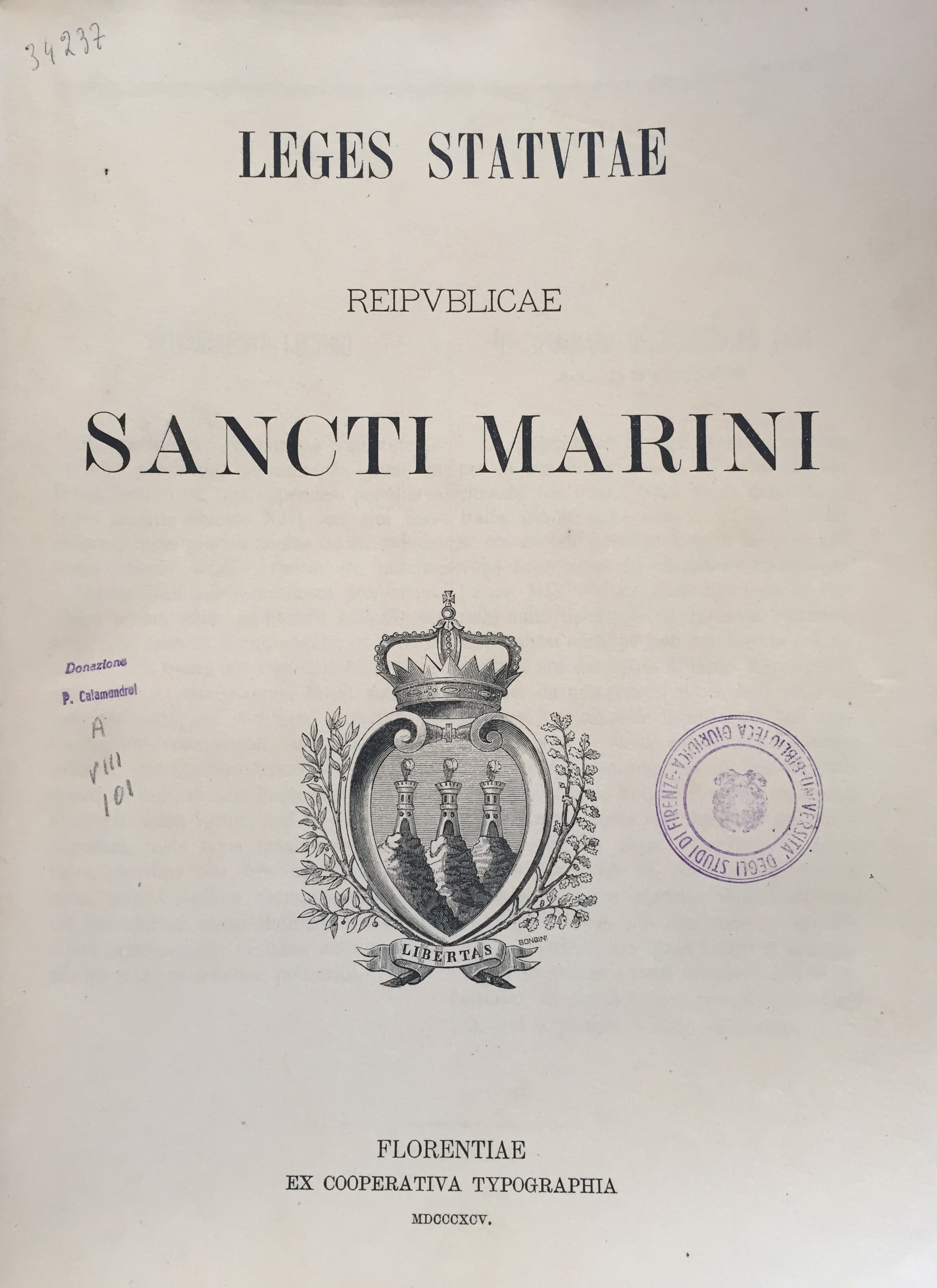 Leges statutae reipublicae Sancti Marini 