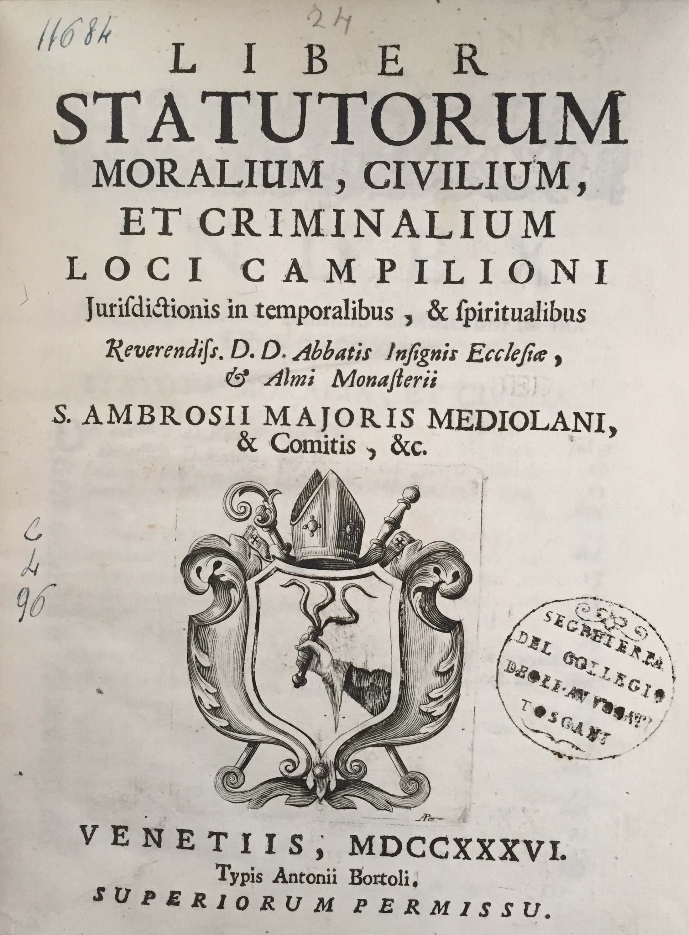 Liber statutorum moralium, civilium, et criminalium loci Campilioni