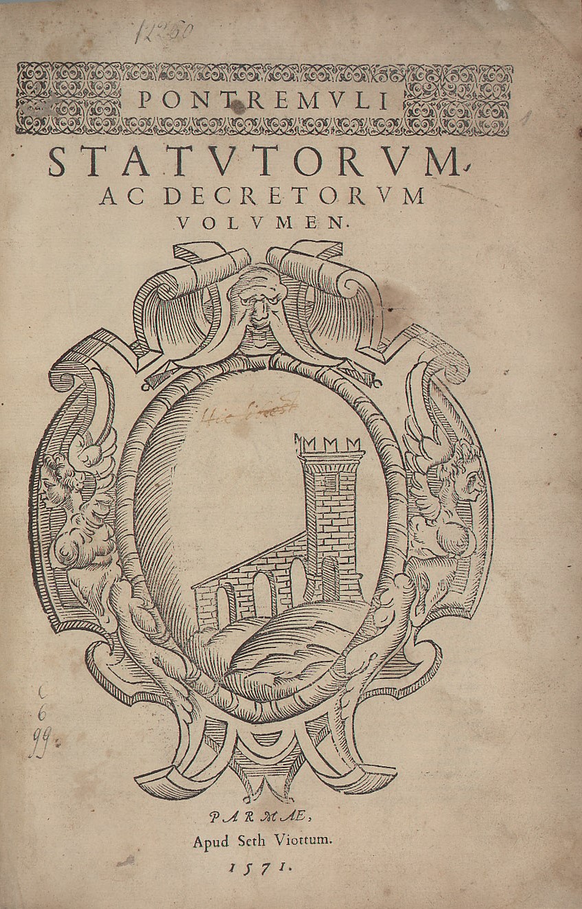 Pontremuli statutorum, ac decretorum volumen
