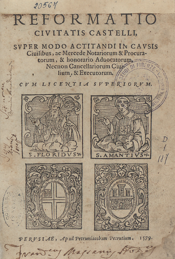Reformatio Civitatis Castelli, super modo actitandi in causis civilibus