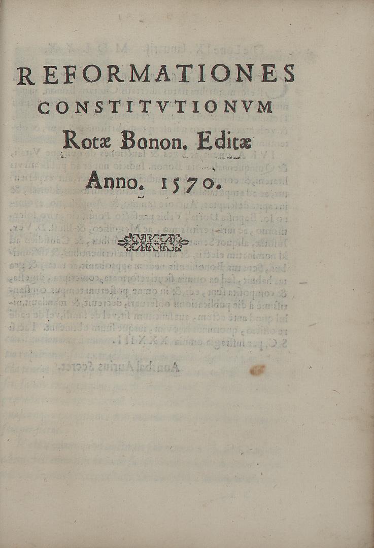 Reformationes constitutionum rotae Bonon.
