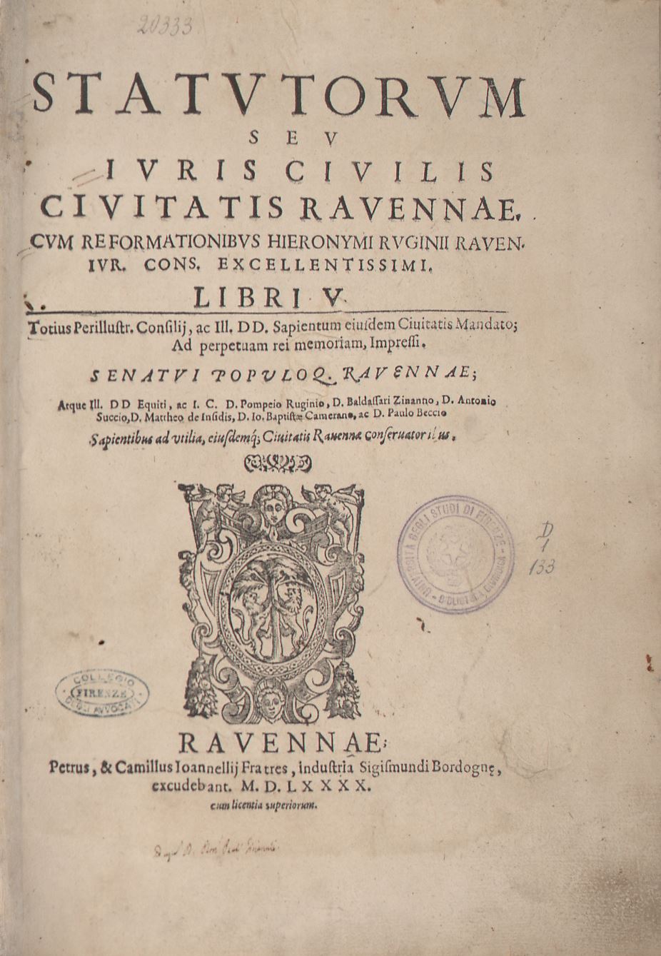 Statutorum seu Iuris civilis civitatis Ravennae 