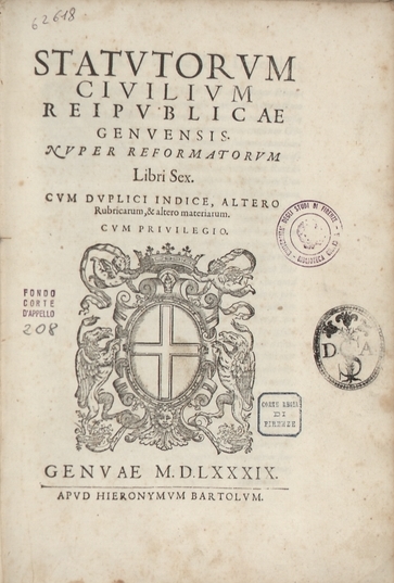 Statutorum civilium reipublicae Genuensis 