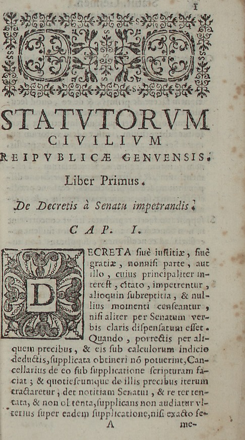 Statutorum civilium serenissimae reipublicae Ianuensis 