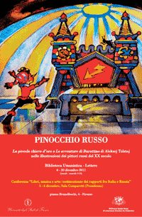 locandina mostra Pinocchio russo